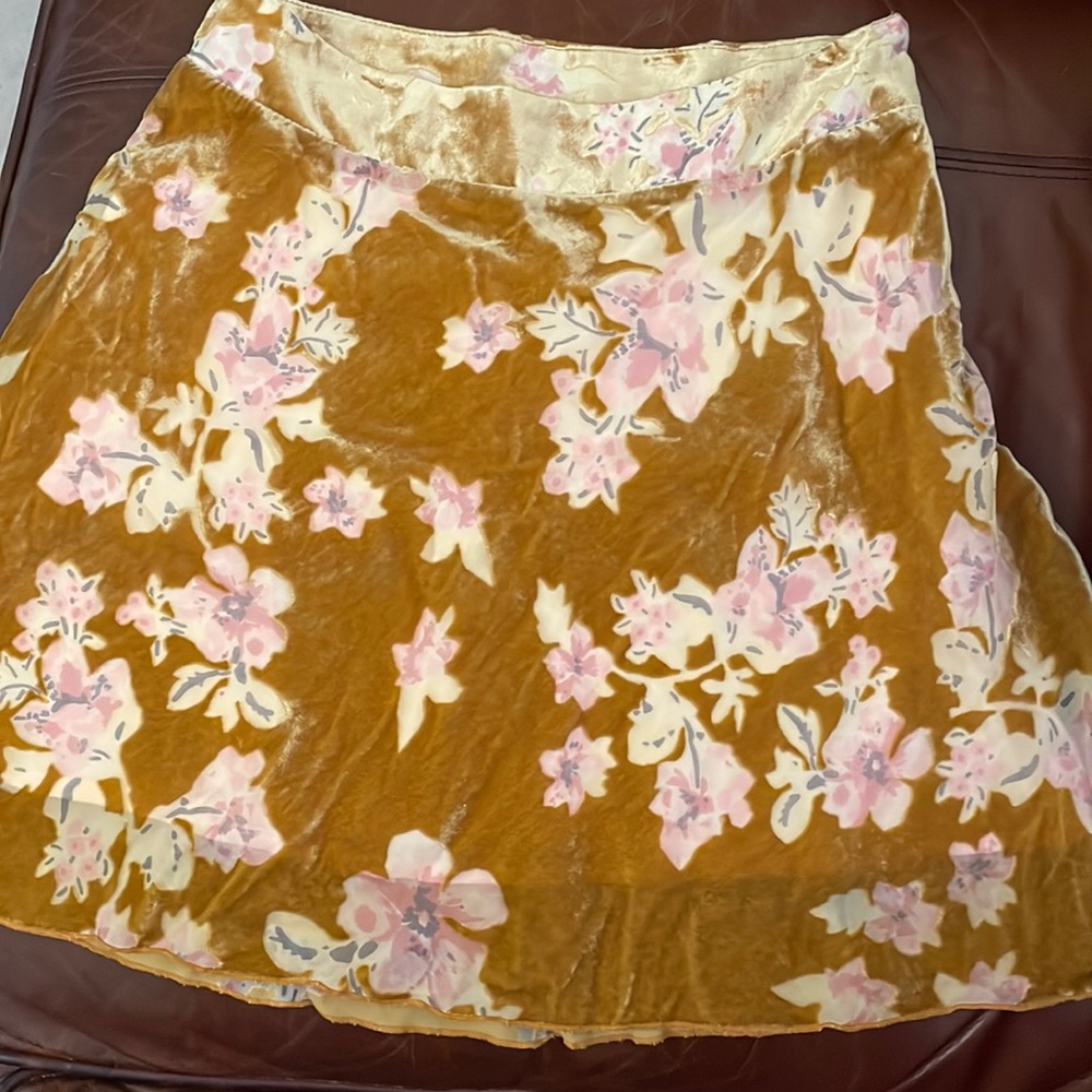 Free people velvet skirt size 2